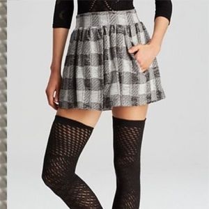 Free People, Holly Go Lightly Plaid Stretchy Skirt. Size xs-s